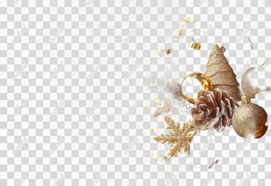 Christmas eve traditional wreath with golden ornaments on isolated white background   --s 250
