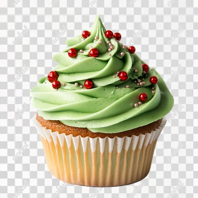 Festive Green Christmas Cupcake Delight