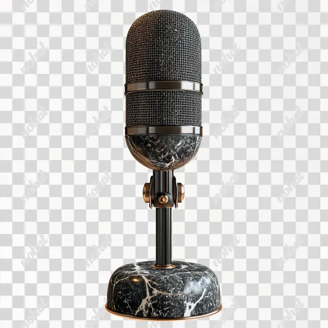 Vintage Gray Microphone for Branding and Display