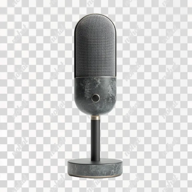 Vintage Gray Microphone for Branding & Display