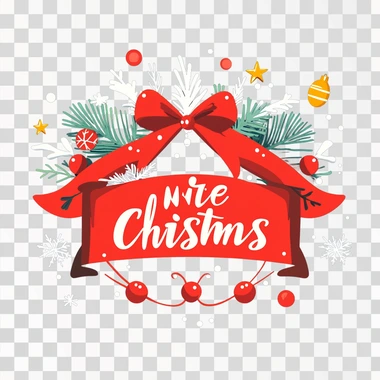 a logo with Christmas greetings