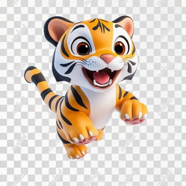 super cute northeastern tiger, happy running, white background, full body, super cute POP MART ip ,Q version, high detail texture, high quality, vibrant color, clay,, model blind box toy, disney style, fine glossy, 3d rendering, oc rendering, best quality, 8k, pastel, cinematic texture, high quality,.