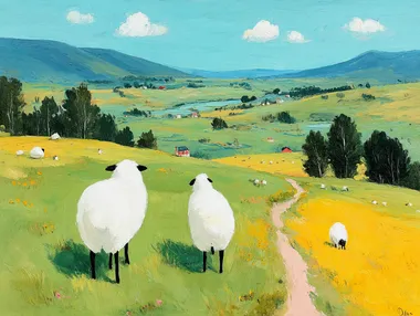 sheep on farmland   142710498 4134285698 4135902149 --sv 4