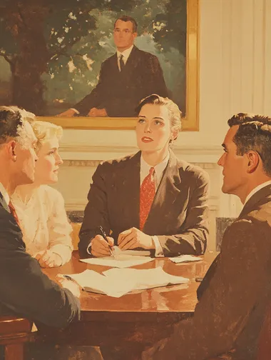 A female lawyer is carefully consoling the three clients who are in the process of individual rehabilitation,  --s 750  xhkfeb2