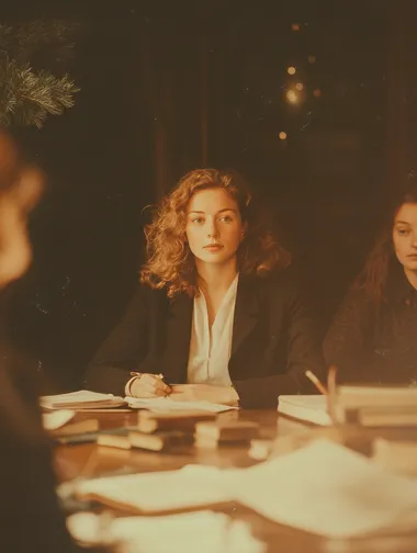 A female lawyer is carefully consoling the three clients who are in the process of individual rehabilitation,  --s 750  xhkfeb2