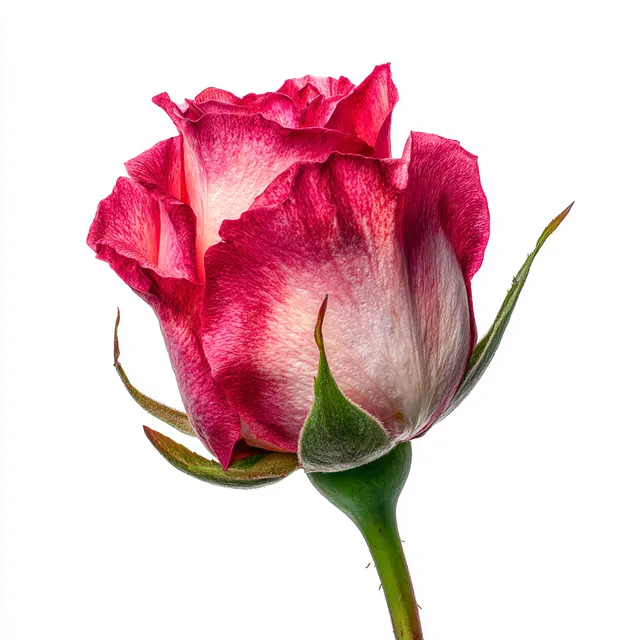 Fresh Side Profile of a Pink Rose
