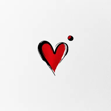 Minimalist, elegant Valentines Day design with one or two elements, like a heart or simple love symbol. Clean, refined lines, no excess details. Modern and sophisticated style, suitable for a high-end brand. White background, limited and classy color palette