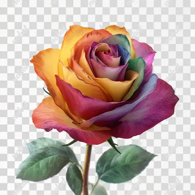 Rose of different colors with white background ultra realistics high resolution