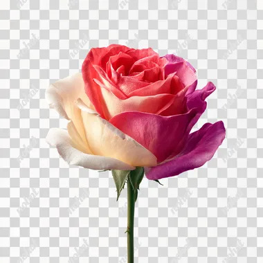 Rose of different colors with white background ultra realistics high resolution