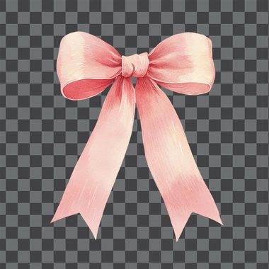 Simple and cute ribbon illustration, warm, muted palette of neutral tones of pale rose pink, uses soft pastel colors, white background,  --s 250