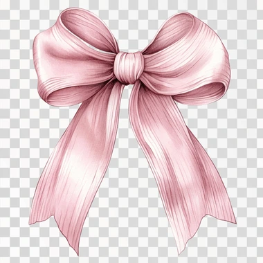 Simple and cute ribbon illustration, warm, muted palette of neutral tones of pale rose pink, uses soft pastel colors, white background,  --s 250