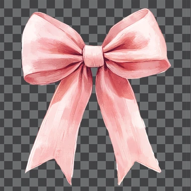 Simple and cute ribbon illustration, warm, muted palette of neutral tones of pale rose pink, uses soft pastel colors, white background,  --s 250