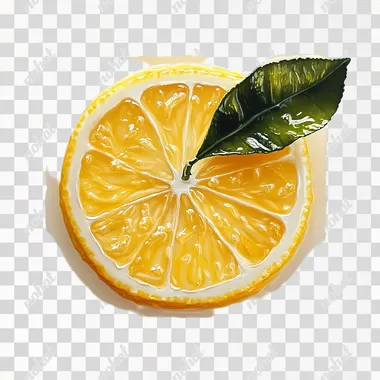 A clean whole lemon with leag, white background, highly detailed, ultra-realistic style, Canon camera, macro lens