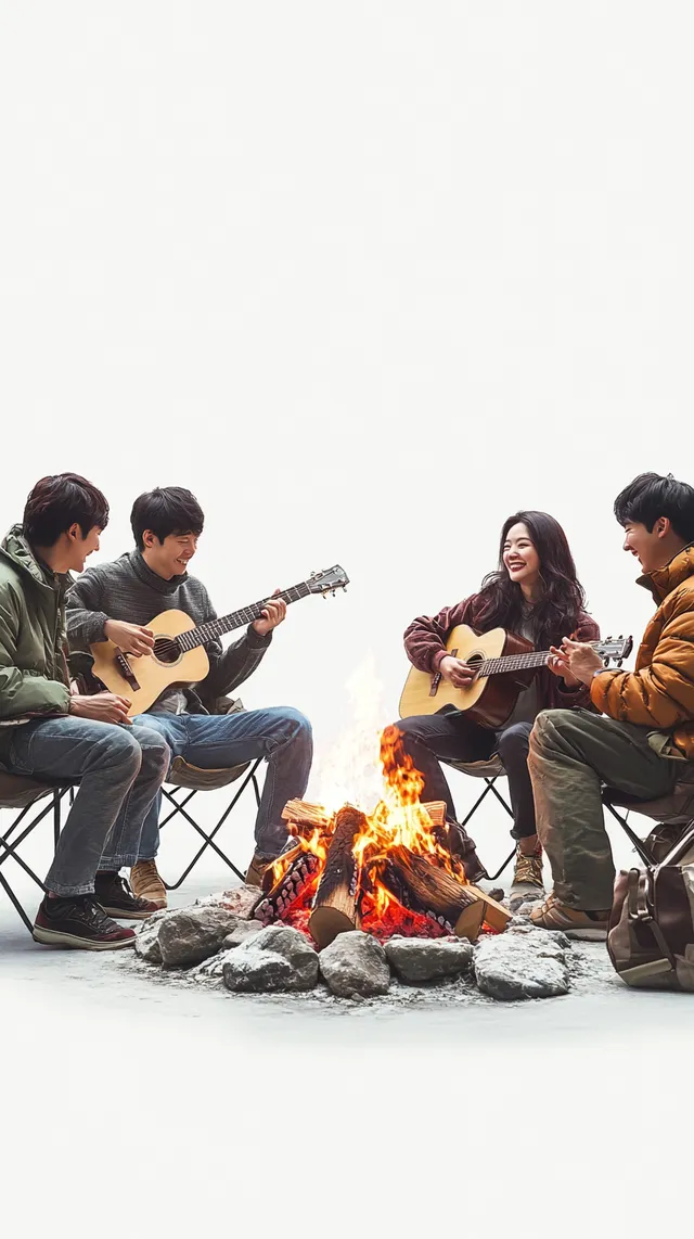 Campfire Moments: Friends, Music, and Good Times