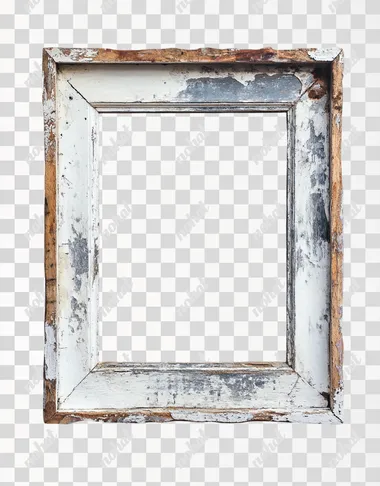 rustic picture frame, white background, watercolor, Anton Mauve,