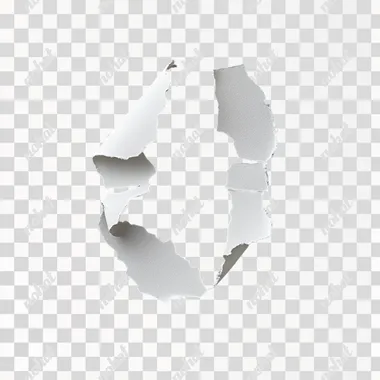 white torn piece of gossip card on pure black background