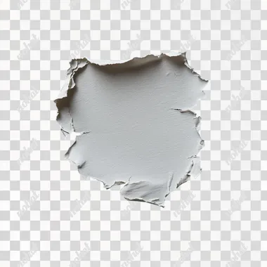 white torn piece of gossip card on pure black background