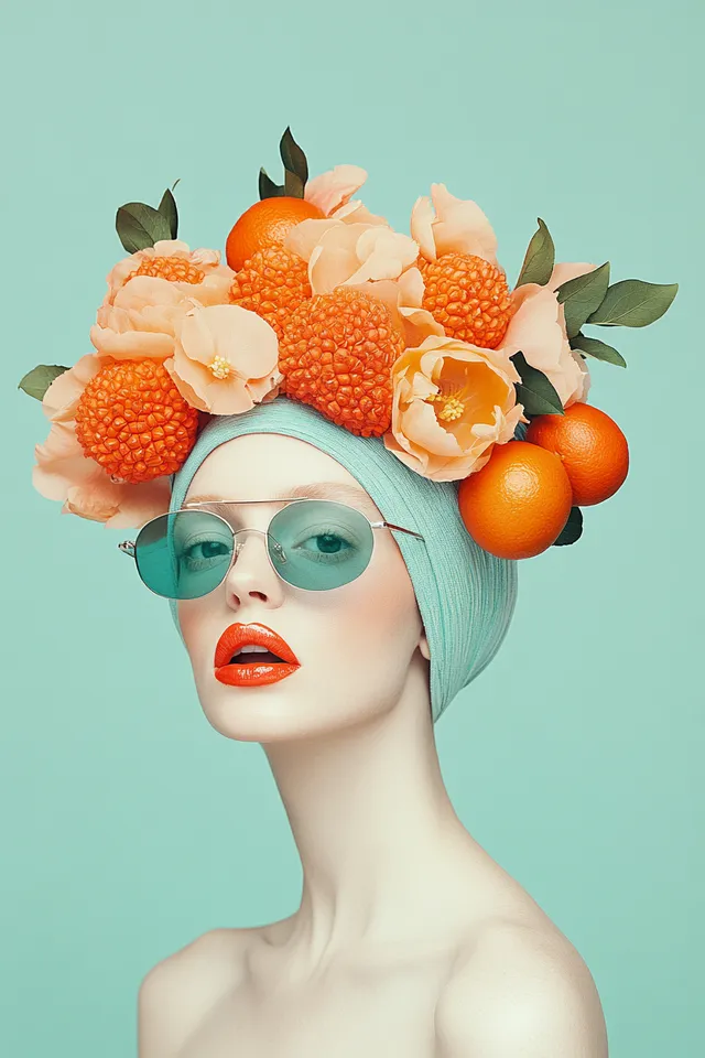 Tropical Elegance: Women in Fruit Headdresses