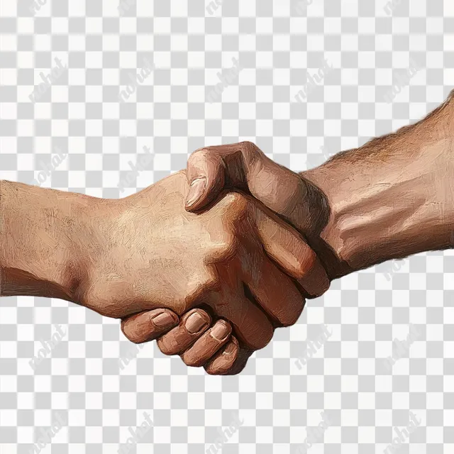 PNG Couple Fist Bumping and Knuckle Handshaking in Urban Setting