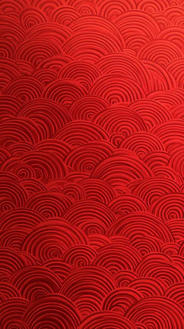 Chinese New Year background, red pattern with traditional Chinese wave patterns, flat design, minimalist style, high resolution, high quality, high detail, simple and clean background, minimalist backdrop.