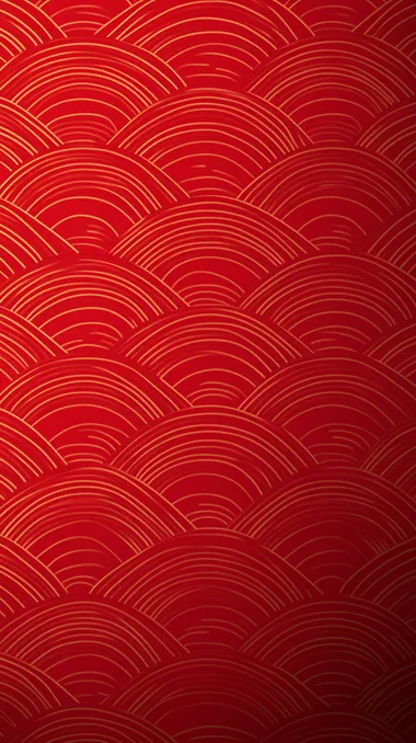 Chinese New Year background, red pattern with traditional Chinese wave patterns, flat design, minimalist style, high resolution, high quality, high detail, simple and clean background, minimalist backdrop.