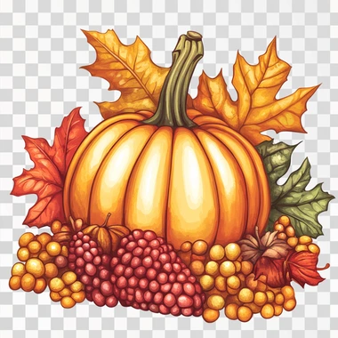 Thanksgiving decor, vibrant colors, clipart --s 250