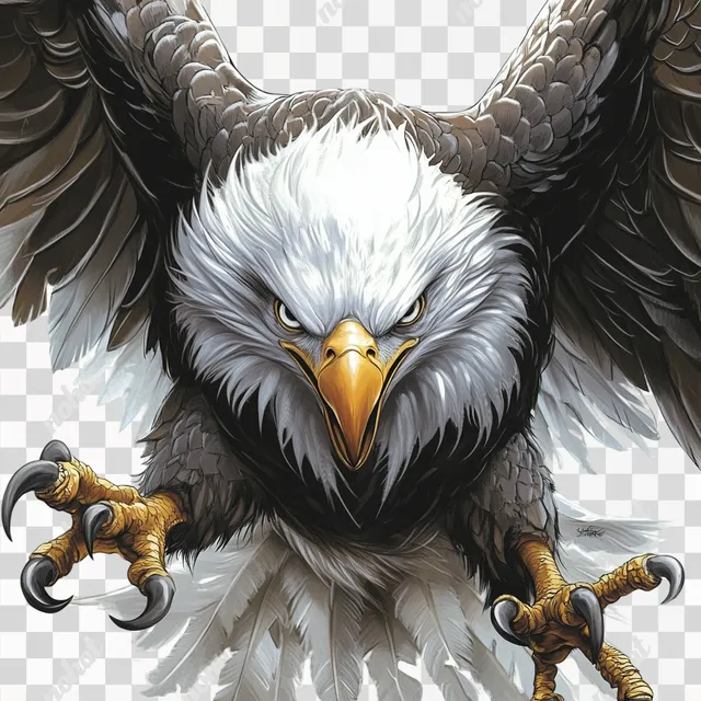 Majestic Eagle: Winged Power in Airbrush Art