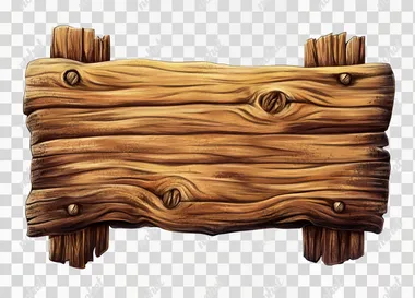 Old wooden board sign with a rough texture, isolated on a white background.