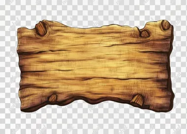 Old wooden board sign with a rough texture, isolated on a white background.