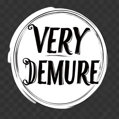 Simple text "VERY DEMURE" sticker whitebackround