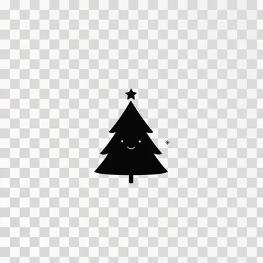 Christmas tree character outlined in thick simple lines, simple, background white, pictogram  oy4mcae