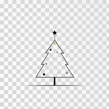 Christmas tree character outlined in thick simple lines, simple, background white, pictogram  oy4mcae