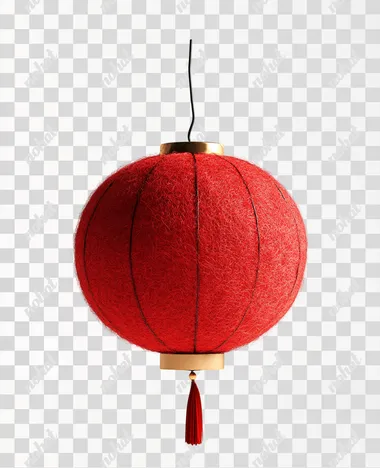 A cute felted wool red lantern, white background, felted wool, film lighting, close-up, front view, OC render, super fine, 3D, 8K