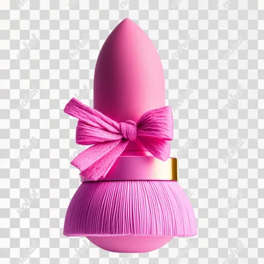 a fuchsia matte christmas bell with matte cosmetics, no background