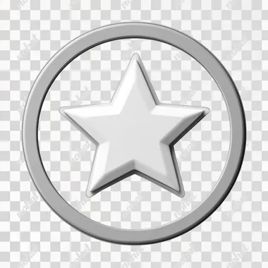 small star icon, grayscale, circle, white background