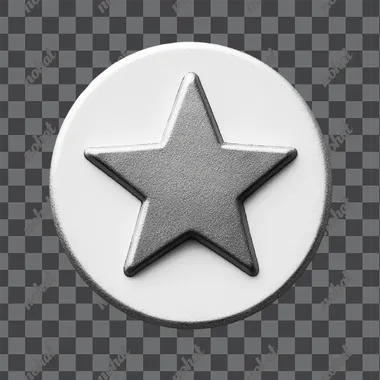 small star icon, grayscale, circle, white background
