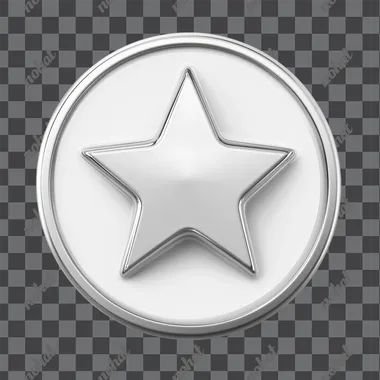 small star icon, grayscale, circle, white background