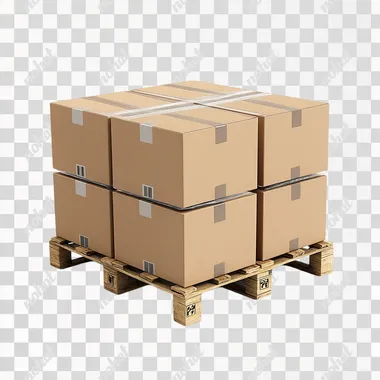 big box on a pallet, white background