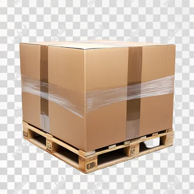 big box on a pallet, white background