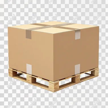 big box on a pallet, white background