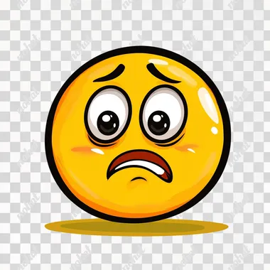 anxious emoji in cartoon image