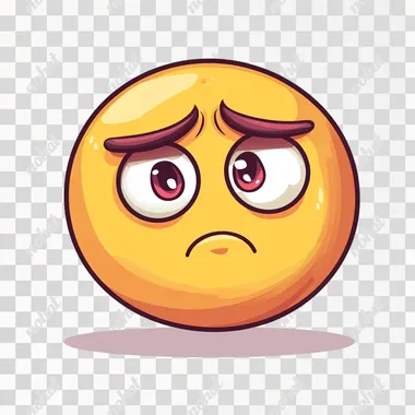 anxious emoji in cartoon image