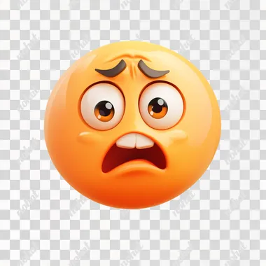 anxious emoji in cartoon image