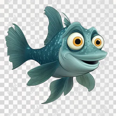 Kelpfish,disney cartoon,white background