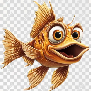 Kelpfish,disney cartoon,white background