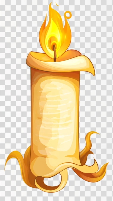 Single Old Parchment Paper Scroll Clipart