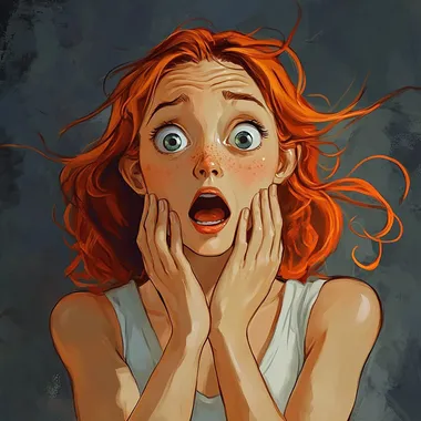 The girl is very surprised by someone elses stupidity