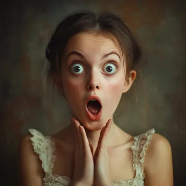 The girl is very surprised by someone elses stupidity
