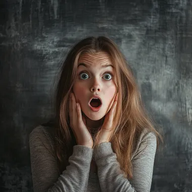 The girl is very surprised by someone elses stupidity