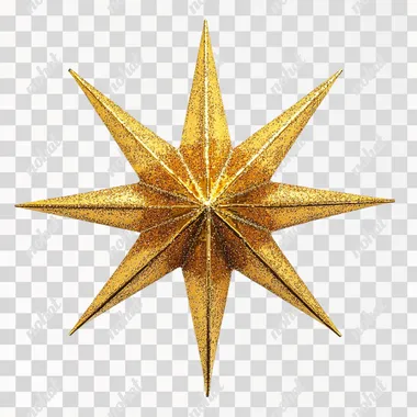 christmas star, golden, white background  --s 50